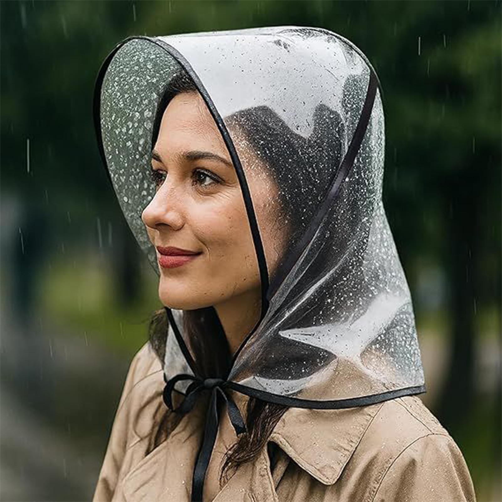 Outdoor Adventure Hat - قبعة مطر شفافة قابلة لإعادة الاستخدام