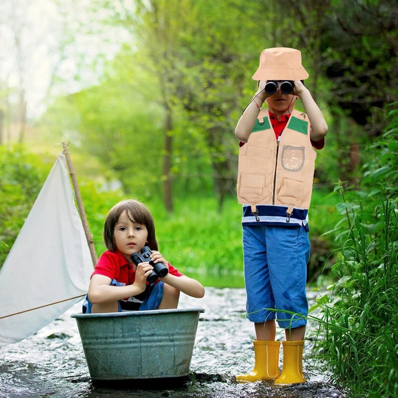 Outdoor Adventure Hat - زي سفاري مع سترة وقبعة، ملابس