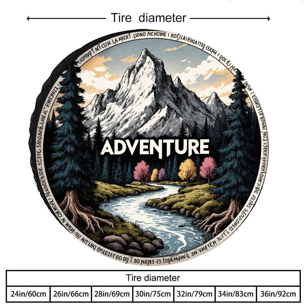 Outdoor Adventure Vehicles - غطاء إطار السيارة بطباعة مناظر طبيعية