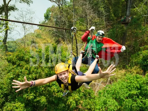 Outdoor Adventure Zipline - مجموعة أدوات التزلج على الحبال للمغامرات