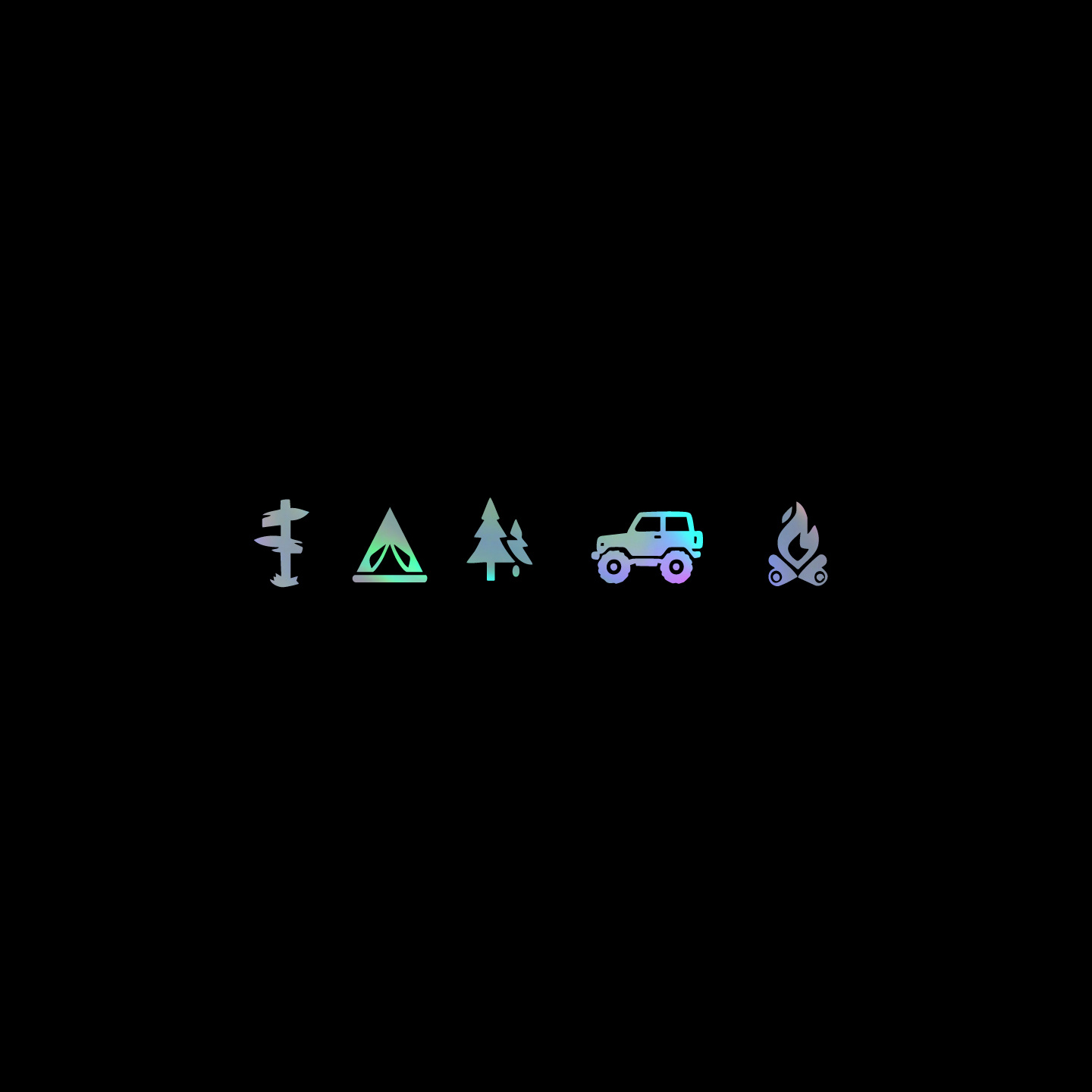 Outdoor Adventure Vehicles - ملصق فينيل مقاوم للماء بنمط المغامرات